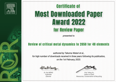 【受賞】Most Downloaded Paper Award 2022